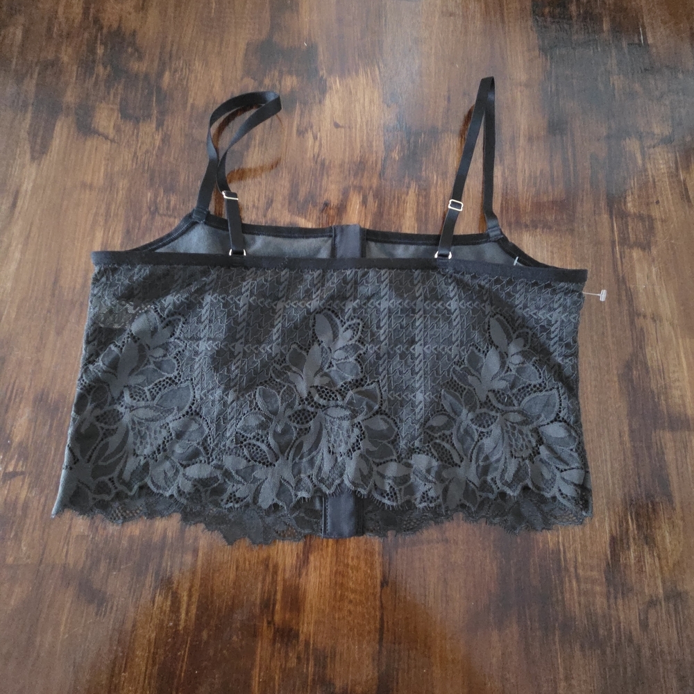 Aerie Black Lace Corset Top Size Large - Picture 2 of 5